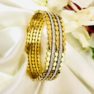 Line of Dots Bangle Bracelet