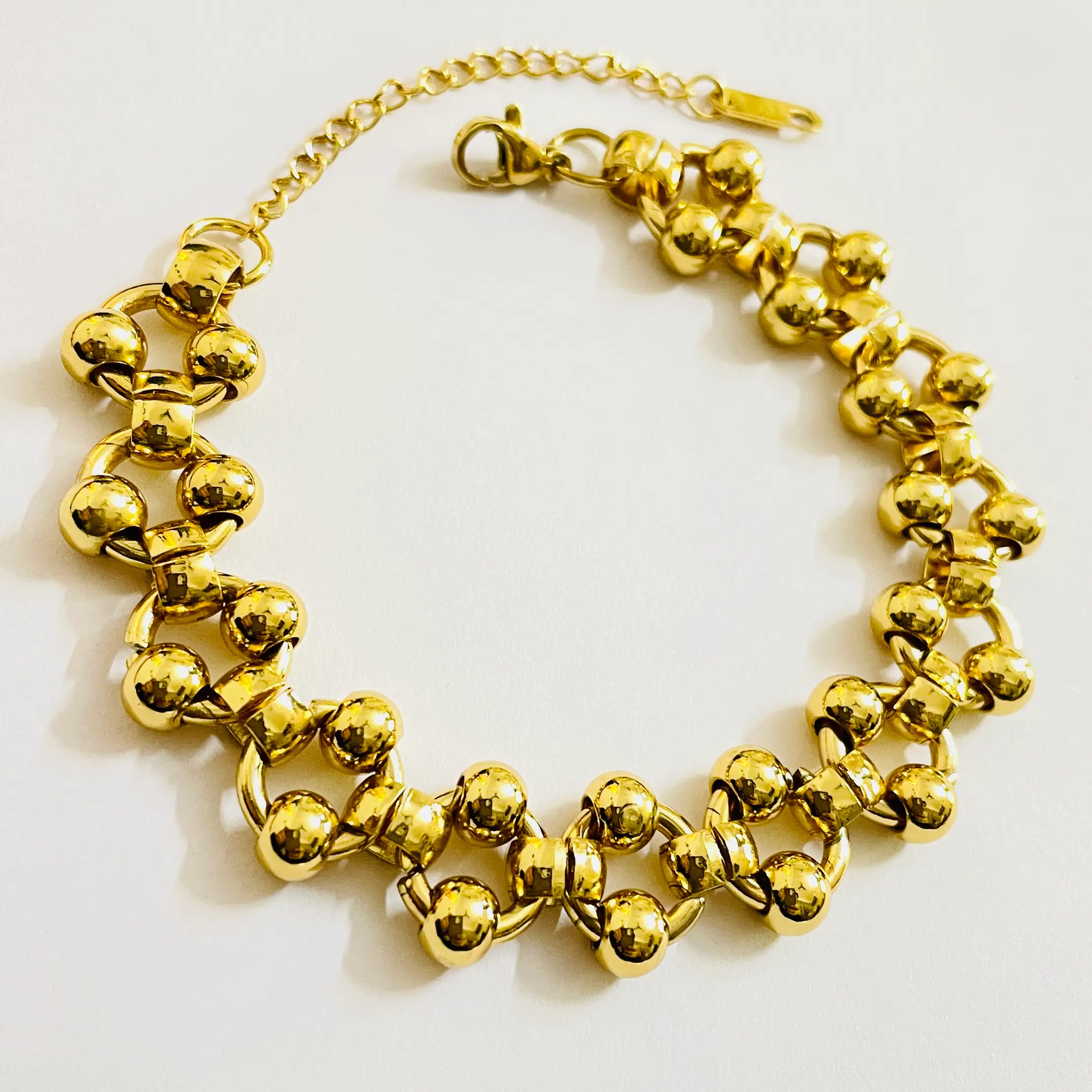 Golden Beads Chain Bracelet