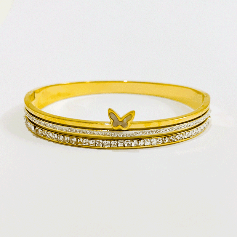 Butterfly on-Studs | Bangle Bracelet - Image 3