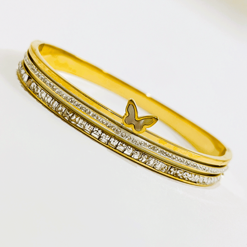 Butterfly on-Studs | Bangle Bracelet - Image 2
