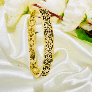 Floral Grill Bangle Bracelet
