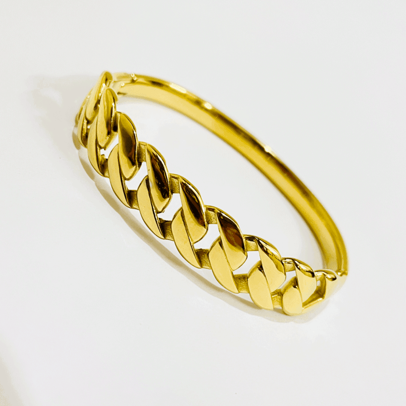 Spiral Tilt Bangle Bracelet - Image 3