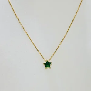 Emerald Green Star Necklace