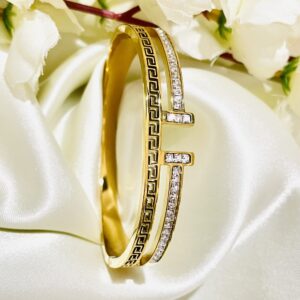 Maze Royale Studded Bangle Bracelet