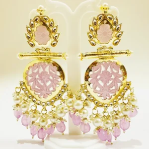 Kundan Earrings Chand Bali