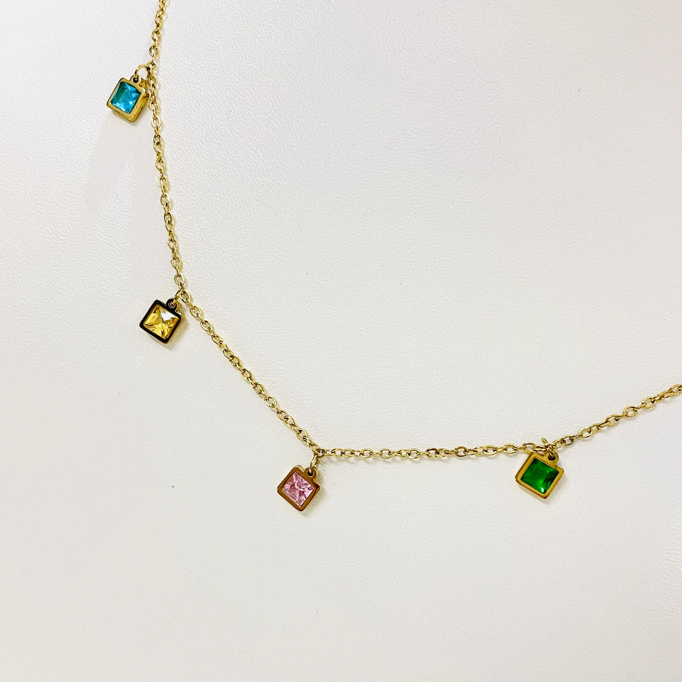 Multi Color Charms Necklace - Image 2