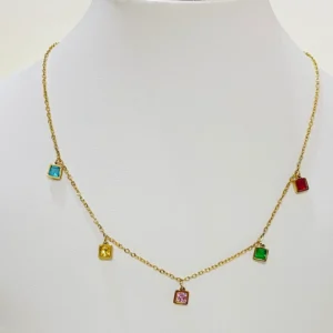 Multi Color Charms Necklace