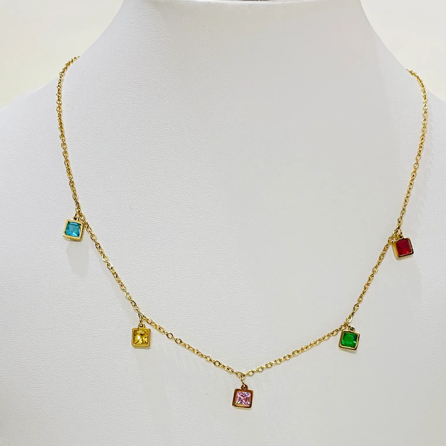 Multi Color Charms Necklace