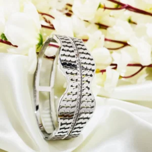 Wavy Maze Silver Bracelet