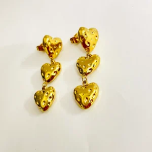 Chain of Hearts Anti Tarnish Earrings