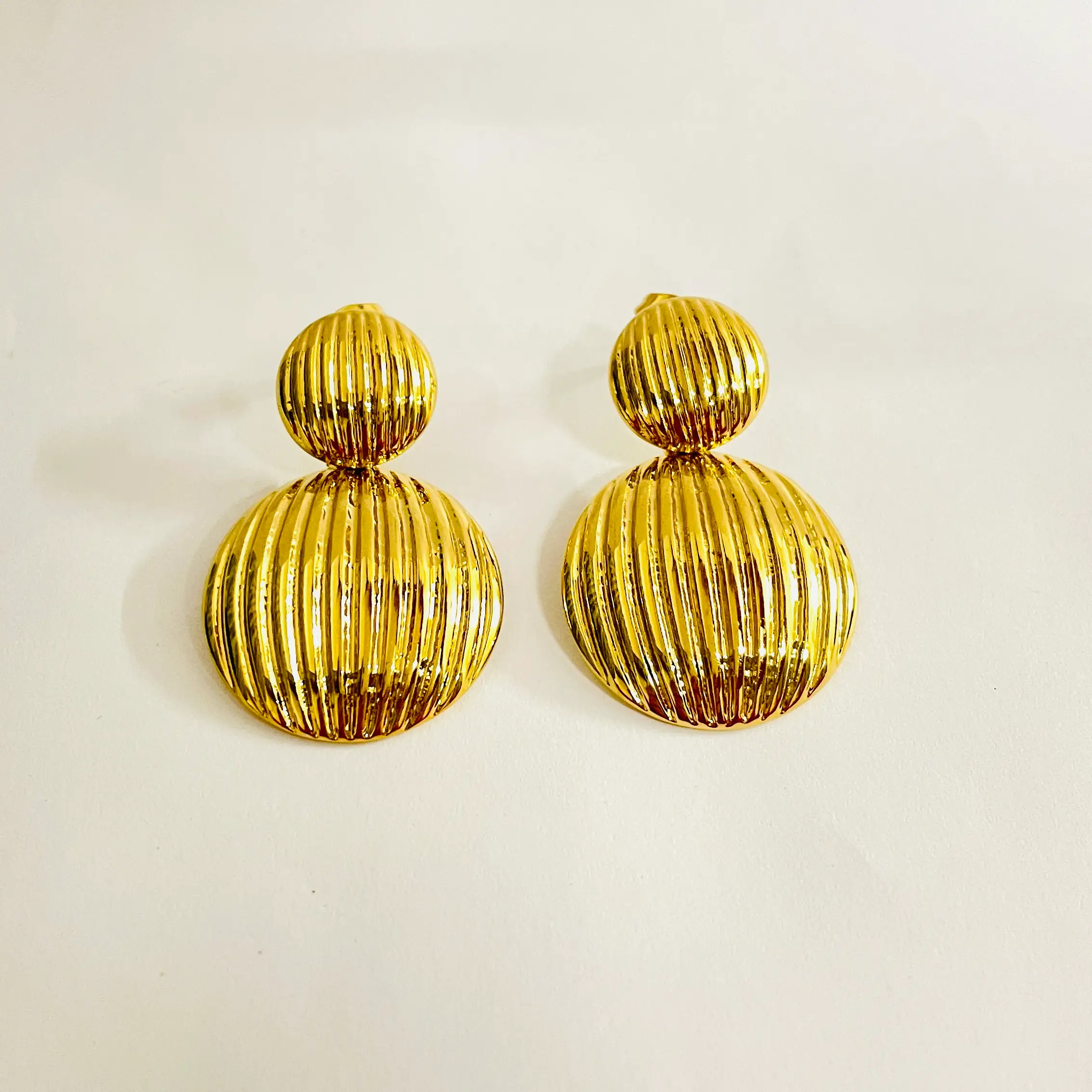 Double Shell Anti Tarnish Earrings