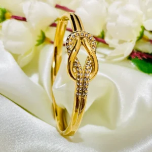 Glimmer Knot Bangle Bracelet
