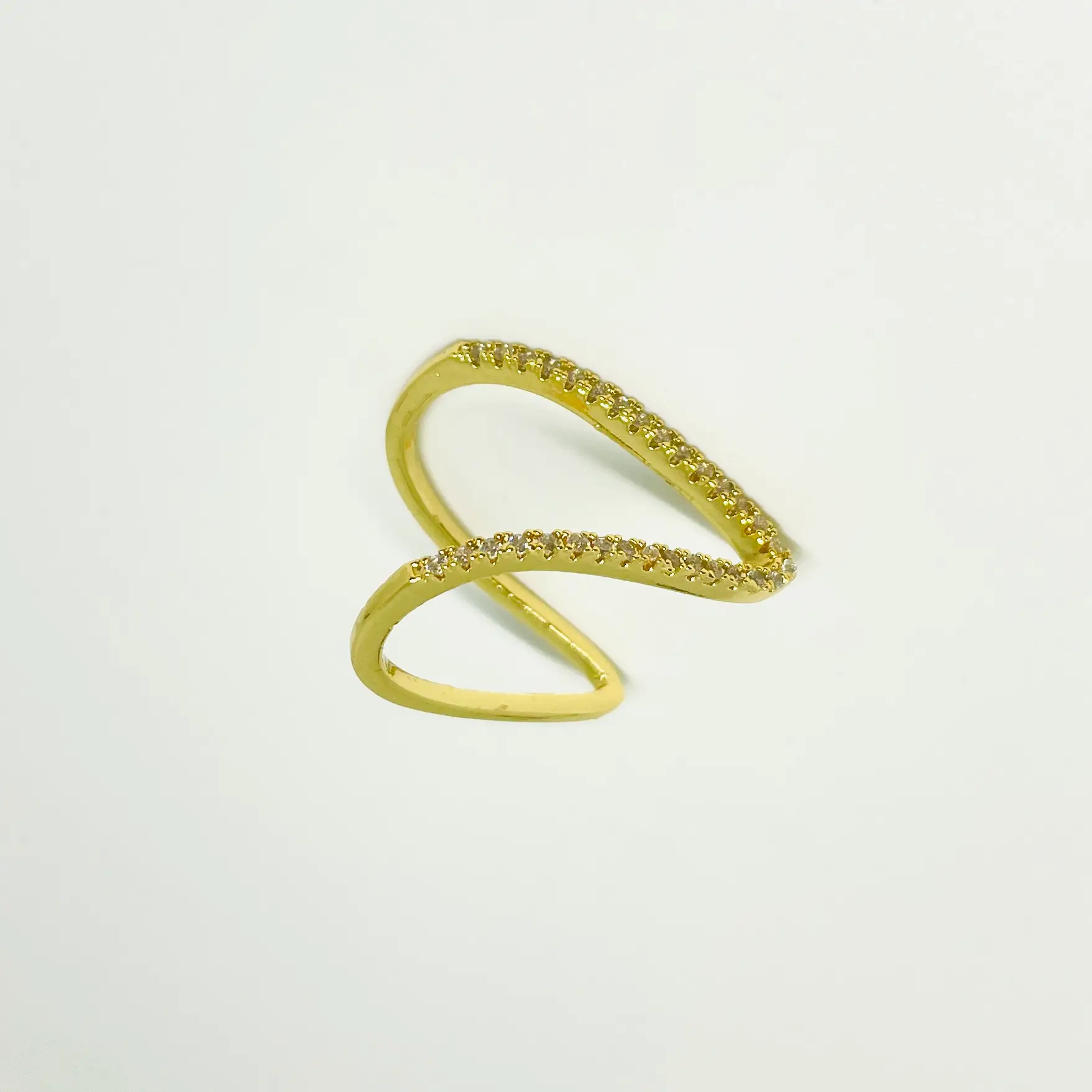 Golden Studded V-Ring - Image 3