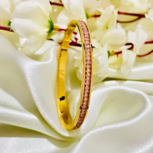 Pink Line Studded Bracelet