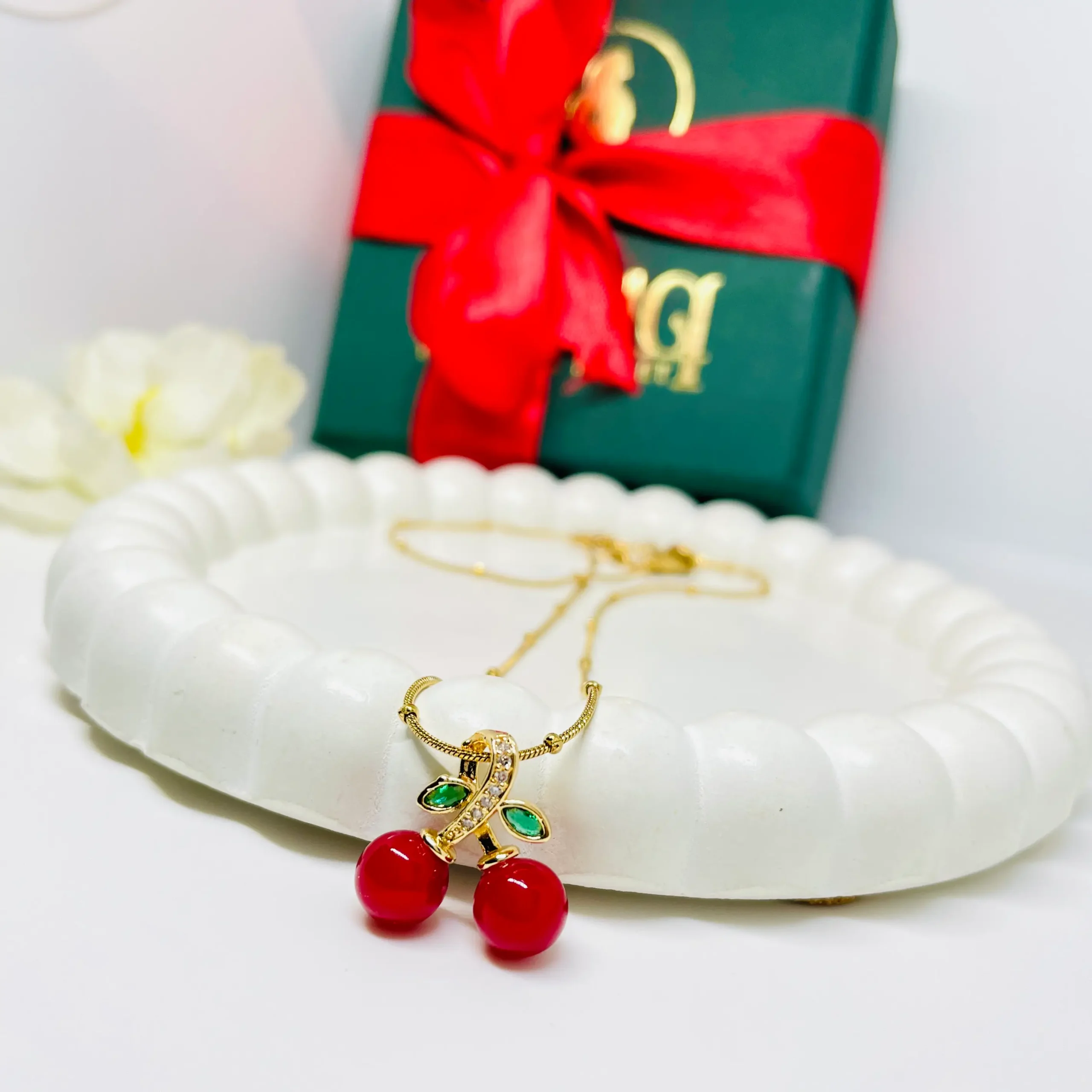 Red Berry Anti Tarnish Necklace - Image 2