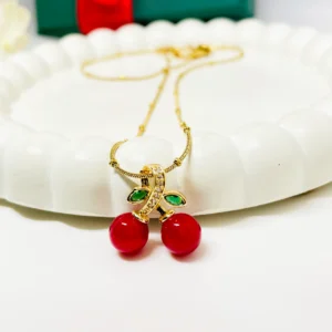 Red Berry Anti Tarnish Necklace