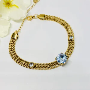 Solitaire Diamonds Chain Bracelet