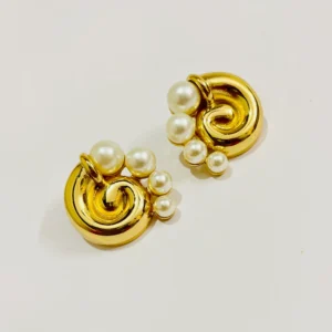 Trumpet of Pearls Anti Tarnish Earrings