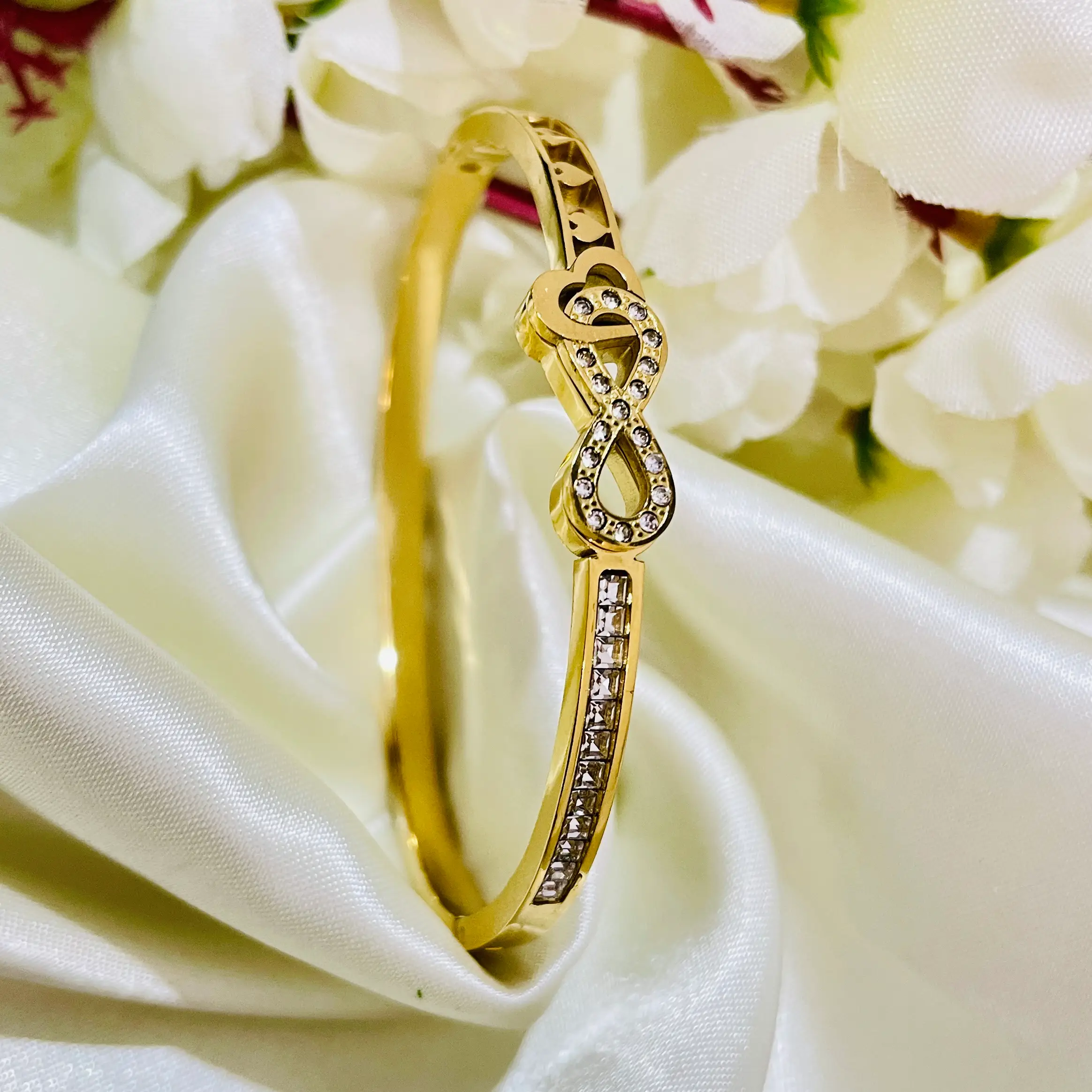 Infinity Love Bangle Bracelet