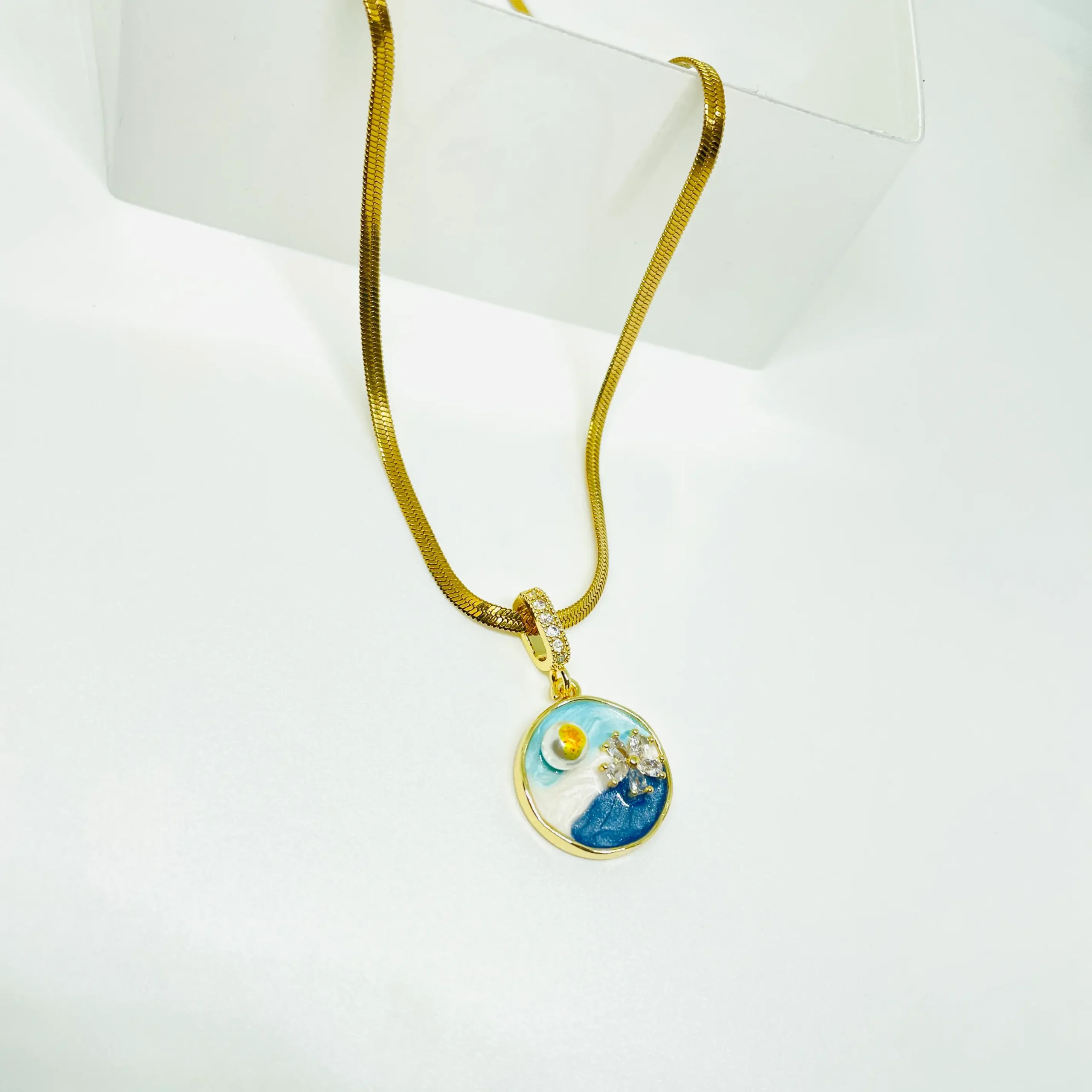 Ocean Vibe Enamel Pendant