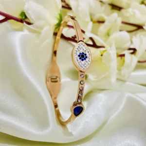 Blue Amulet Bangle Bracelet