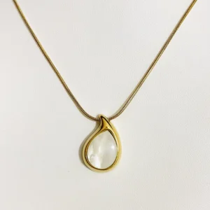 Snow Tear Drop Necklace