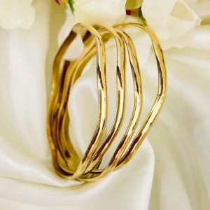 Wavy Gold Bangle Combo