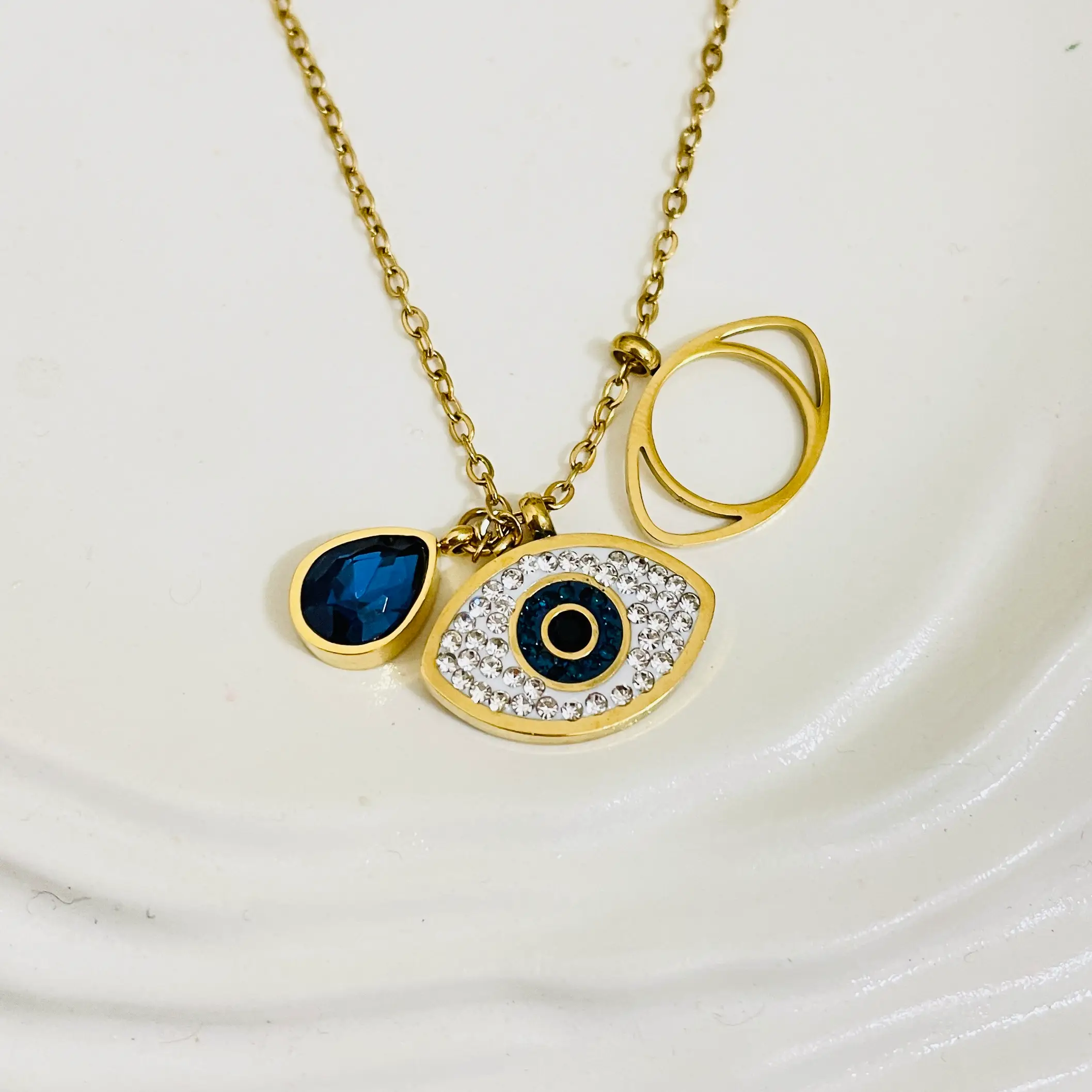 Evil Eye Charms Necklace - Image 2