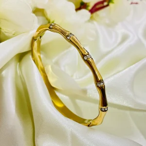 Studded Bamboo Bangle Bracelet